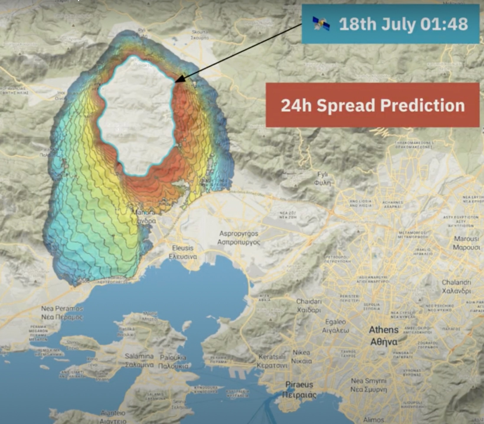 an image of ororatech's satellite imagery prediction